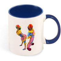 Cadeau Couleur Tasse Male Et Femelle Clowns Heureux Ballon Drole Nez Rouge, 330 Ml Blanc Noir Grande Tasse A Cafe Er Et Micro-Ondes