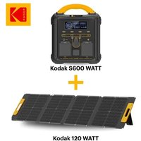 KODAK Kit Station d'Énergie Portable S600 + Panneau Solaire 120W