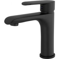 Valaz Robinet de lavabo monocommande rond noir mat - Série Turia