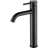 Valaz Robinet de lavabo haut pour évier rond monocommande noir - Série Jabalon