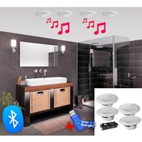 Kit de 4 Haut-parleurs de plafond étanches 160W BLUETOOTH - E-AUDIO B403BL+Clé USB 32G
