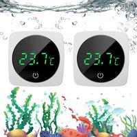 Lot De 2 Thermomètres D'aquarium Numériques, Thermomètre D'aquarium À Affichage Led Sans Fil ± 0,1 ? Thermomètre D'aquarium De Haute Précision Avec