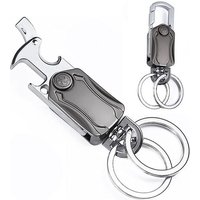 Deux Porte-Clés Lourds Multifonctionnels, Support De Téléphone Portable, Ouvre-Bouteille, Porte-Clés De Voiture À Crochet Pour Hommes Et Femmes