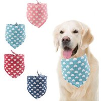 Écharpes Chat 4 Pièces, Écharpes Triangulaires, Écharpes Salive, Écharpes Poils Dorés Peluche Chien, Colliers, Coeurs Pêche, Tissus Coton Et Lin