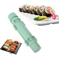 Moule À Onigiri Multifonctionnel (Vert), Kit De Fabrication De Sushis Croquettes Cylindriques Faits Maison, Outils De Cuisine Parfaits Sushis -