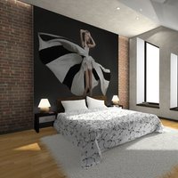 Papier peint intissé Personnes Belle femme blonde à la robe merveilleuse Taille 350 x 270 cm