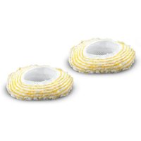 KARCHER - 2 Bonnettes pour brosse ronde - Compatible nettoyeurs vapeur EasyFix (SC 1, SC 2, SC 3, SC 3 Deluxe, SC 4, SC5 Iron