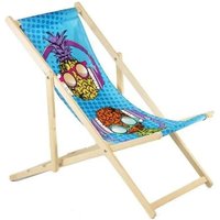 Transat Personnalissable Classique Greenblue Gb183 Chaise Lognue En Bois De Hêtre Avec Votre Propre Impression, Graphisme, Logo