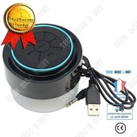 TD® Salle de bain niveau 7 haut-parleur Bluetooth étanche appel extérieur voiture Bluetooth Audio Portable ventouse modèle bleu