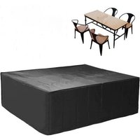 Housse De Protection De Meuble Salon De Jardin 125x125 X74cm En Tissu Oxford 420d Étanche Antipoussière.