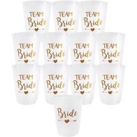 Lot De 12 Gobelets En Plastique Team Bride Pour Enterrement De Vie De Jeune Fille