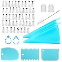 Ensemble De Douilles À Gâteau 58pcs Combinaison De Sac À Crème Pour Brosse À Douille