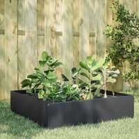 Vidaxl Lit Surélevé De Jardin Anthracite 100x100x25 Cm Acier