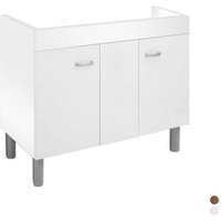 1 X MEUBLE DE CUISINE. LES PUITS Teck x/lav. acier inoxydable 120x50 cm