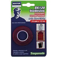 1 X RUBAN ADHeSIF DOUBLE FACE INVISIBLE EXTRA FORT mm. 19 x 1,5 m