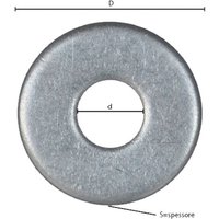 2 X RONDELLE DE TABLIER EN ACIER INOXYDABLE A2 M 13 - 3,0 x 37 x 13 mm