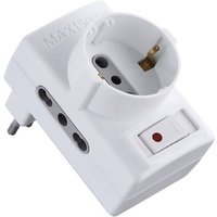 1 X ADAPTATEUR TRIPLE AVEC PROTECTION CONTRE LES SURCHARGES Prise 2P+T10A - art.70025