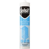 25 X SILICONE ACeTIQUE POUR ARTICLES SANITAIRES SAS 100 blanc 280 ml - (ral 9010)
