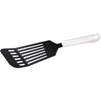 Fackelmann 49235 Spatule De Cuisine Ajourée, Spatule De Cuisine, Spatule À Crêpes, Ustensile De Cuisine, Polypropylène, Nylon, Blanc, Noir, 32 Cm X 8