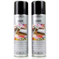 Lot 2 Colles Aérosol en Spray Pour Maquettes Papier Carton Bois Textile 300 ml