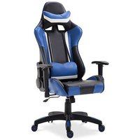 Chaise De Bureau Gaming Ergonomique Inclinable À 180° Bleu