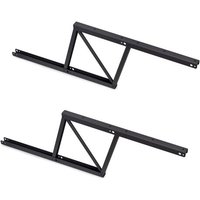 Emuca Ensemble de mécanismes de levage pour tables basses, permette elevare la mesa 192mm, Acier, Peint en noir