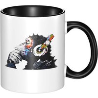 Banksy Thinking Gorilla Tasse De Grande Capacité, Tasse À Café Durable Et Facile À Nettoyer, Tasse À Thé En Céramique, Cadeau Personnalisé 330 Ml