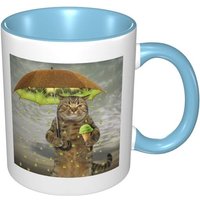 Tasse Drôle Mignon Chat Kiwi Parapluie Glace Tasse À Café Vaisselle Amusante Tasse En Céramique Tasse À Thé Tasse De Petit Déjeuner Mode Cadeau