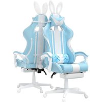 Gaming Chair Massage Avec Repose-Pieds Fauteuil Ergonomique Gaming Chair Avec Appui-Tête Chaise De Bureau Pc Gamer Racing Avec Coussin Lombaire Et