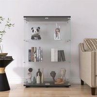 3 Étagères En Verre Blanc, Armoire Moderne En Bois Avec Portes Et Serrure, Verre Trempé De 5 Mm Du Sol Au Plafond, Pour La Chambre À Coucher, Le