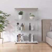 Vitrine En Verre, Armoire Moderne En Bois À 3 Niveaux Avec Portes Et Serrures, Verre Trempé De 5 Mm, Pour Chambre, Salon Et Salle À Manger