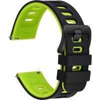 ERYI-Bicolore Bracelets De Montre, Caoutchouc Silicone, Libération Rapide, Bandes De Rechange Pour Homme Et Femme, Boucle En Acier Inoxydable, 18Mm