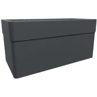 Jardinière Rectangulaire Carel Gris Anthracite 78 X 39 X 39 Cm - 63 L - Eda