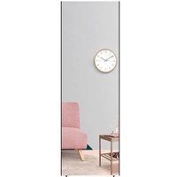 Miroir Intégral Incassable Et Moderne I Grand Miroir Pour La Salle De Sport 180 X 60 Cm I Fine Bordure En Aluminium Noir I Miroir De Sol Incassable