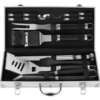 20pcs Set Barbecue, Accessoires De Barbecue En Acier Inoxydable À Usage Intensif Dans Un Boîtier En Aluminium