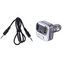 E75 Transmetteur Fm Bluetooth Pour Voiture Chargeur De Voiture Usb Fournitures De Voiture Noir