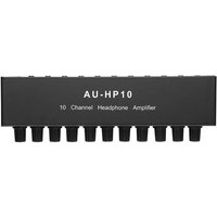AU-HP10 Amplificateur de Casque StéRéO 10 Canaux Audio PréAmplificateur 1 EntréE 10 Sorties ContrôLe IndéPendant NJM4556A DC12-24V