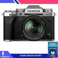 Fujifilm X-T5 + 18-55mm f/2.8-4 R LM OIS (Silver) + Ebook ""Devenez Un Super Photographe"" - Appareil hybride Fujifilm
