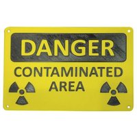 Panneau D'avertissement De Rayonnement Nucléaire De Patchs Métalliques Haute Visibilité Identifie Efficacement Les Dangers, Durable Et Facile À