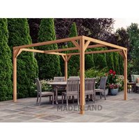 Pergola En Bois Lamellé-Collé Caen 400 X 400 Cm - Maderland