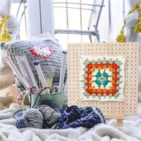 Planche De Blocage Au Crochet, Planche De Blocage Carrée Granny Avec Piquets, Tapis De Blocage Pour Épingles À Tricoter Et Fournitures De Tricot
