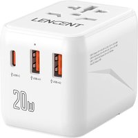 Adaptateur Voyage Prise Universelle Electrique International PD20W Charge Rapide Type C et USB QC 3,0 Chargeur Mondial pour Téléphone PC USA Canada