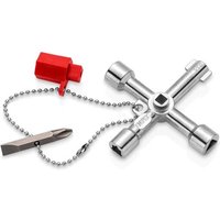 Clé universelle pour armoires de commande pour toutes les armoires et systèmes de fermeture standard 76 mm 00 11 03,Argent