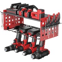 Étagère de rangement à 2 couches pour outils électriques,étagère à outils pour 4 supports de perceuse,support mural robuste pour