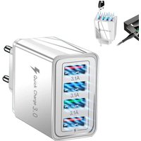 Chargeur Usb Multiple,Chargeur Mural Usb Charge,4 Ports Adaptateur Chargeur Mural,Compatible Avec La Plupart Des Smartphones Et Autres Produits