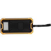 Étui De Banque D'alimentation Mobile Portable Double Usb À Charge Rapide Solaire 20 000 Mah Pour Le Sport Et Les Voyages-Kit De Bricolage (Yellow)