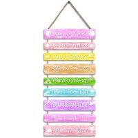 Décor De Chambre De Filles, Art Mural Inspirant Pour Chambre D'enfant, Décorations Murales Arc-En-Ciel, Panneau En Bois Pour Chambre D'enfant,