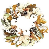 Couronnes D'automne Pour Porte D'entrée, Feuille D'automne, Citrouille, Pomme De Pin, Couronne De Baies, Décorations D'automne Pour Décoration De