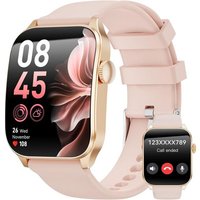 Montre Connectée Femme Homme,1.91'' Écran Incurvé Avec Appels Bluetooth,120+ Sportifs Montre Sport Avec Moniteur Sommeil/Fréquence