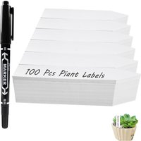 Lot De 100 Étiquettes De Jardin En Plastique Imperméable Pour Potager, Pour Identifier Les Plantes Et Les Potagers. 10 X 2 Cm.